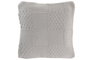 DKD Home Decor Cojín de Poliéster de Punto Gris Claro 45x45 cm