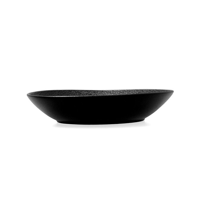Bidasoa Plato Hondo Irregular Fosil Negro 6 Unidades
