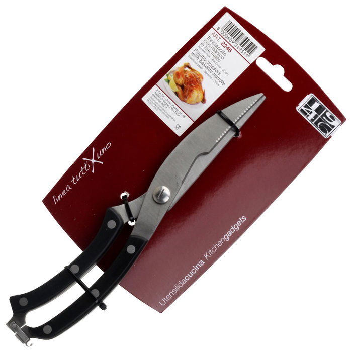 1946 Tijeras Tuttixuno 25 cm para Aves Acero Inoxidable Mango Baquelita 1946 Tijeras Tuttixuno 25 cm para Aves Acero Inoxidable Mango Baquelita