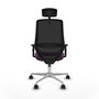 PIQUERAS Y CRESPO Silla de oficina Mardos con mecanismo Sincro/Traslack, Morado y Negro