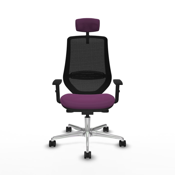 PIQUERAS Y CRESPO Silla de oficina Mardos con mecanismo Sincro/Traslack, Morado y Negro