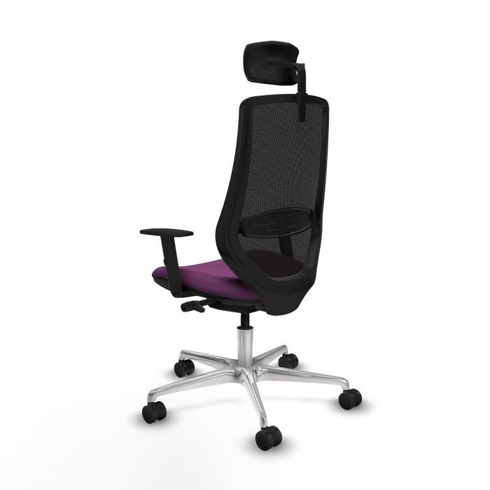 PIQUERAS Y CRESPO Silla de oficina Mardos con mecanismo Sincro/Traslack, Morado y Negro