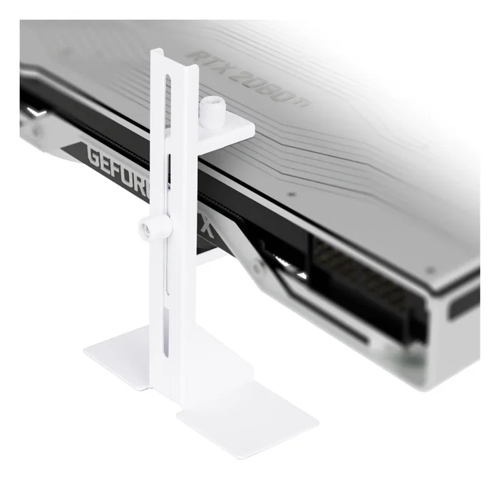 Abysm Soporte de tarjeta gráfica GPU ajustable en altura - Blanco