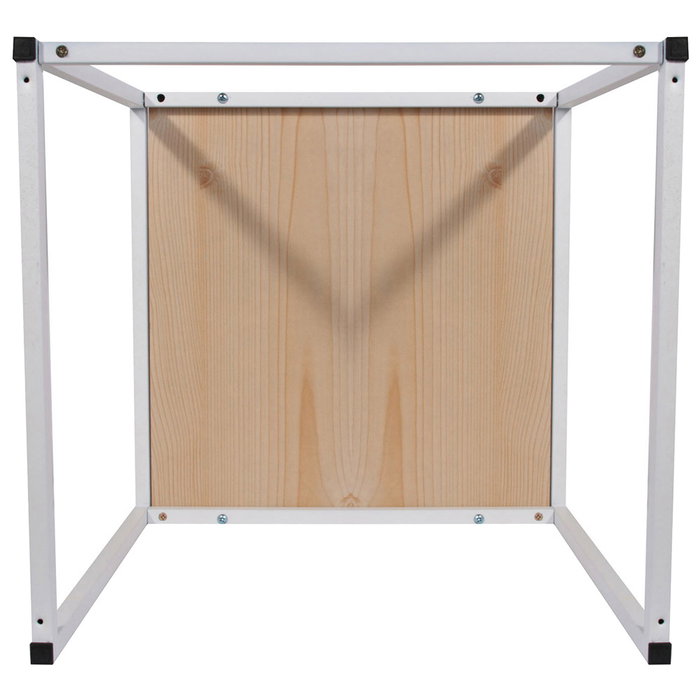 Home Deco Factory Juego de 3 Mesas Nido Cuadradas Metal y Madera