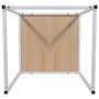 Home Deco Factory Juego de 3 Mesas Nido Cuadradas Metal y Madera