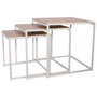 Home Deco Factory Juego de 3 Mesas Nido Cuadradas Metal y Madera
