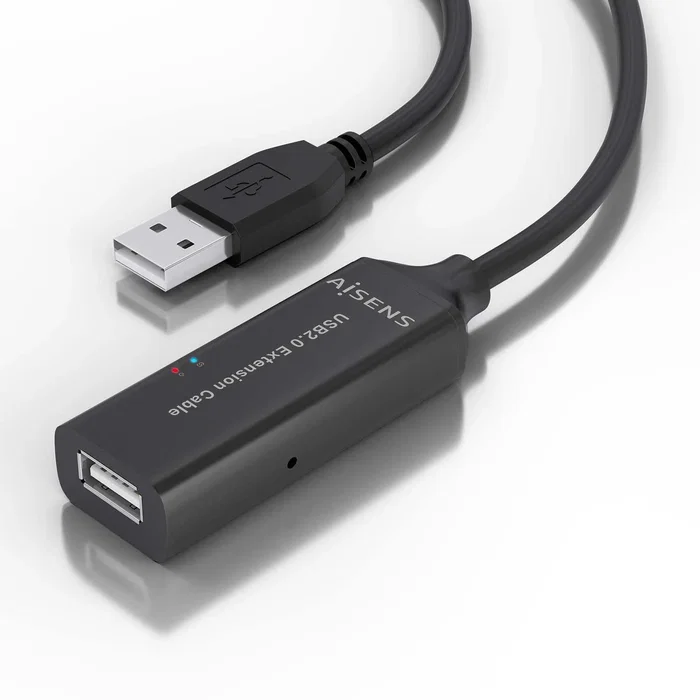 Aisens Cable USB 2.0 Prolongador con Amplificador A Macho a Hembra 15m Negro