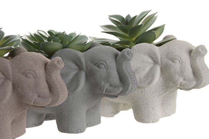 DKD Home Decor Figura Elefante Cactus Surtida