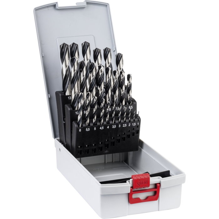 Bosch Pro Box Juego de 25 Brocas Helicoidales HSS PointTeQ 1.013.0