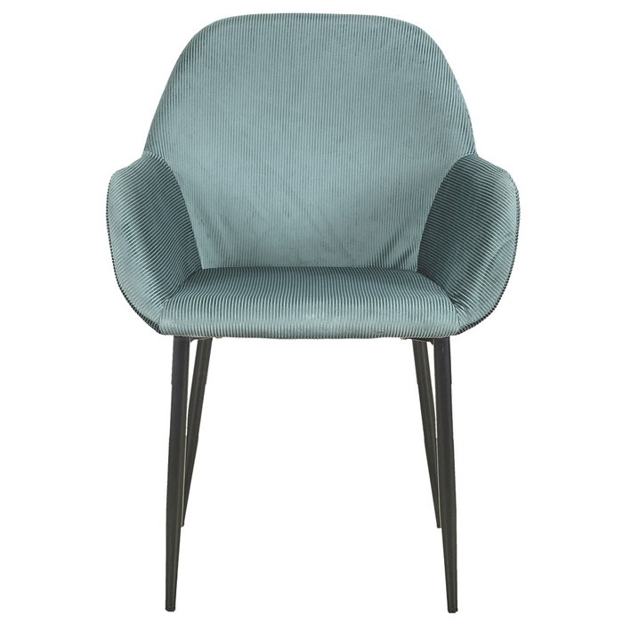 Home Deco Factory Butaca Giulia Azul Terciopelo Inspiración Escandinava Patas Metal Lounge 59x55 7xh85 cm