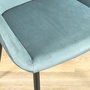 Home Deco Factory Butaca Giulia Azul Terciopelo Inspiración Escandinava Patas Metal Lounge 59x55 7xh85 cm