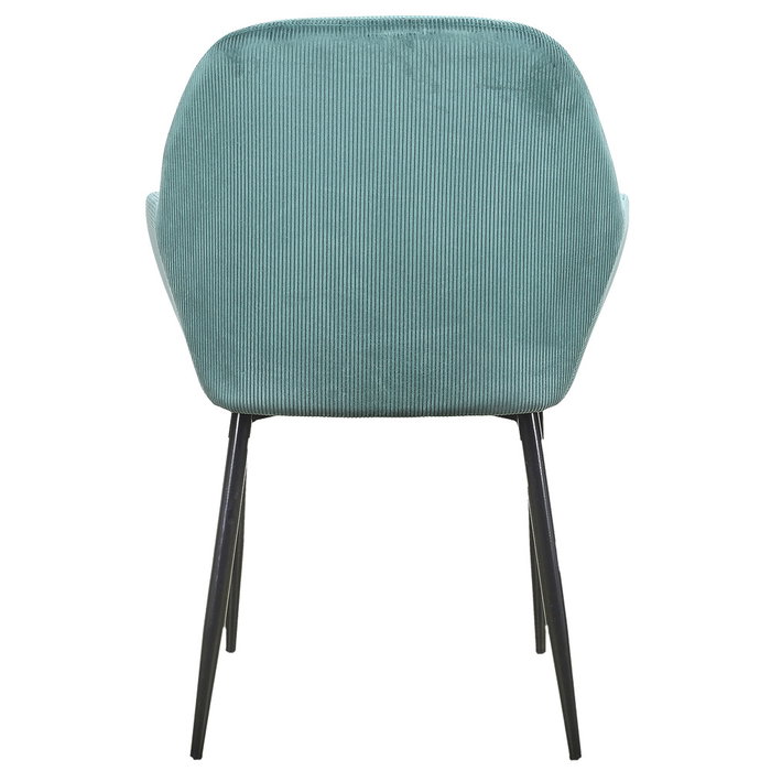 Home Deco Factory Butaca Giulia Azul Terciopelo Inspiración Escandinava Patas Metal Lounge 59x55 7xh85 cm