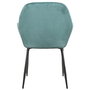 Home Deco Factory Butaca Giulia Azul Terciopelo Inspiración Escandinava Patas Metal Lounge 59x55 7xh85 cm