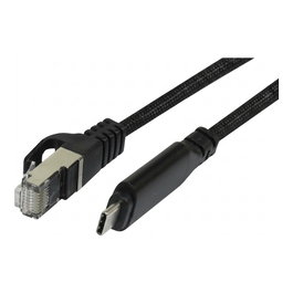 Synergy21 Cable USB3.2 Type-C a RJ45, 3,0m, Negro (Textil)