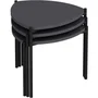 AUCUNE Mesa de centro apilable LENNY Ovalada Antracita