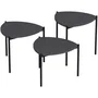 AUCUNE Mesa de centro apilable LENNY Ovalada Antracita