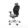 PIQUERAS Y CRESPO Silla de oficina Jorquera con mecanismo Sincro/Traslack Gris y Negro