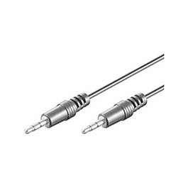 MEDIARANGE Cable de audio 3,5mm Stereo Jack 1.00m Negro