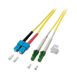 EFB Elektronik Cable de parcheo duplex LC/APC-SC OS2 G652D 2m LSZH amarillo