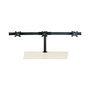 VALUE 17991136 Soporte Triple Brazo para Monitor LCD, Hasta 3 Pantallas 8 kg, Negro, Montaje en Pared/Teclado, Ajuste de Altura, 75x75-100x100 mm