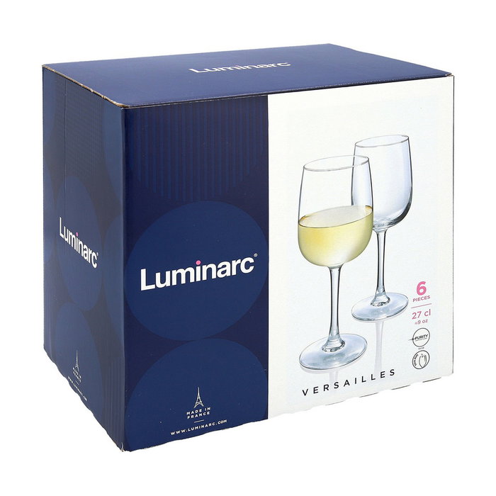 Luminarc Caja 6 Copas Vino Vidrio Versailles 27 cL Transparente