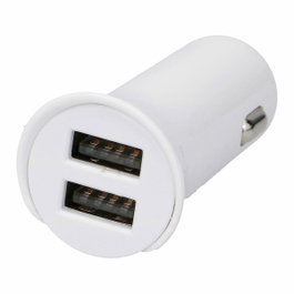 All Ride Cargador de automóvil 2,1A con 2 puertos USB, 12/24V, Blanco