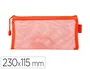 Liderpapel Bolsa Zipper Bag Poliester Transpirable Multiusos Ticket 230x115 mm Naranja