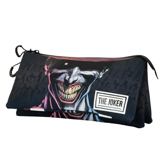 DC Comics Estuche Portatodo Triple ECO Crazy Joker Negro 11x23x7 cm Repelente a Líquidos RPET Reciclado DC Comics Estuche Portatodo Triple ECO Crazy Joker Negro 11x23x7 cm Repelente a Líquidos RPET Reciclado