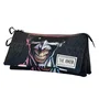 DC Comics Estuche Portatodo Triple ECO Crazy Joker Negro 11x23x7 cm Repelente a Líquidos RPET Reciclado