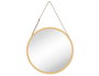 DKD Home Decor Espejo de Bambú y Cristal Natural 45x45 cm