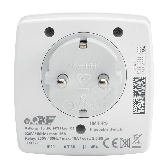 eQ-3 Homematic IP Schaltsteckdose - Enchufe Inteligente para Control Remoto de Electrodomésticos, Compatible con Sistema Homematic IP eQ-3 Homematic IP Schaltsteckdose - Enchufe Inteligente para Control Remoto de Electrodomésticos, Compatible con Sistema Homematic IP