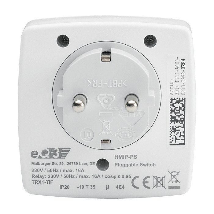eQ-3 Homematic IP HMIP-PS-2 smart plug Blanco eQ-3 Homematic IP HMIP-PS-2 smart plug Blanco