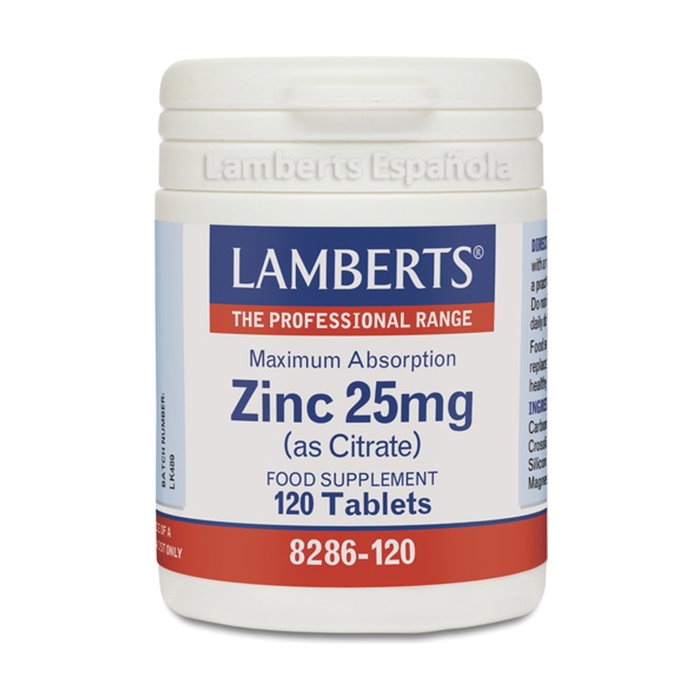 Lamberts Zinc Citrato 25 mg 120 tabletas Lamberts Zinc Citrato 25 mg 120 tabletas