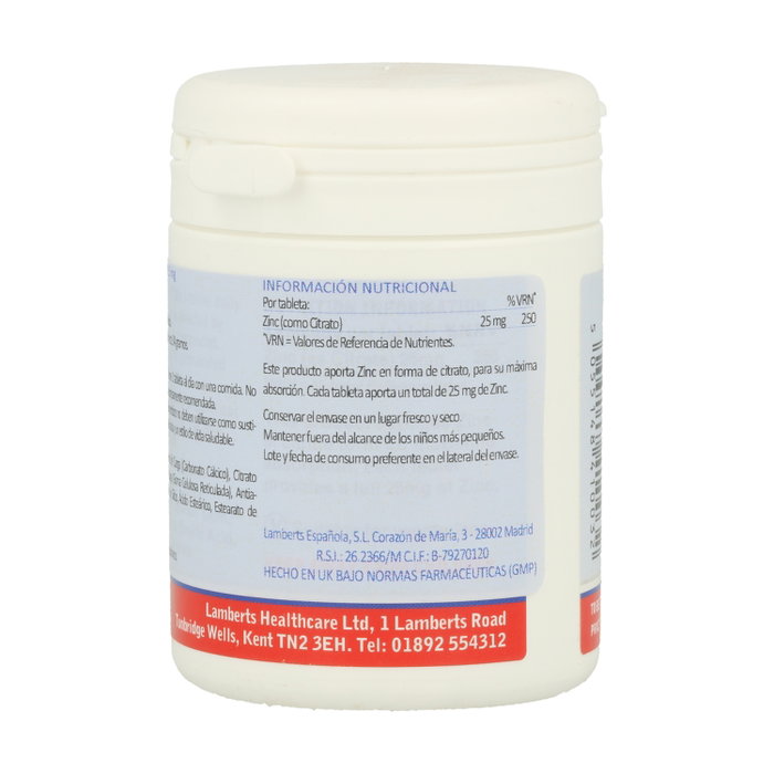 Lamberts Zinc Citrato 25 mg 120 tabletas Lamberts Zinc Citrato 25 mg 120 tabletas