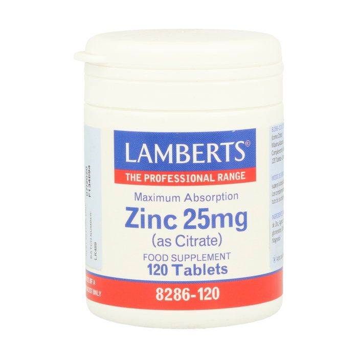 Lamberts Zinc Citrato 25 mg 120 tabletas Lamberts Zinc Citrato 25 mg 120 tabletas