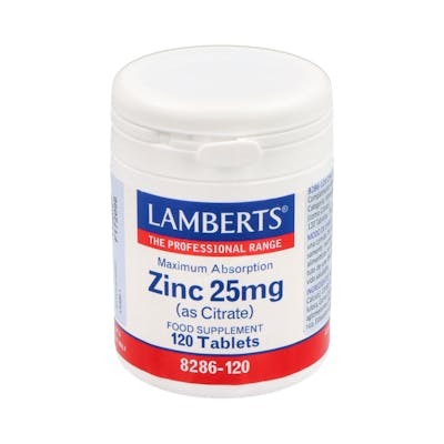 Lamberts Zinc Citrato 25mg 120 Tabletas Lamberts Zinc Citrato 25mg 120 Tabletas