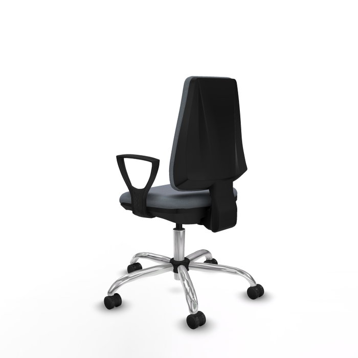 PIQUERAS Y CRESPO Silla de oficina Elche Gris con Brazos Fijos