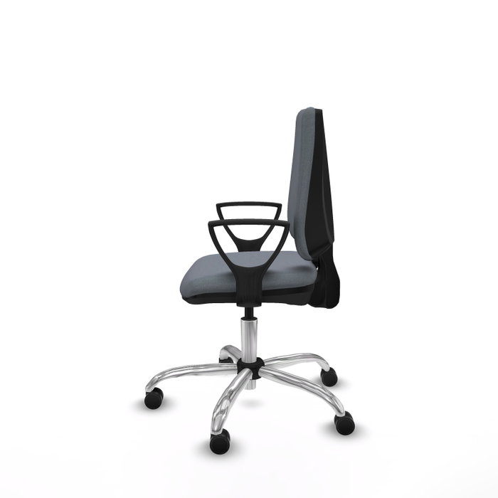 PIQUERAS Y CRESPO Silla de oficina Elche Gris con Brazos Fijos