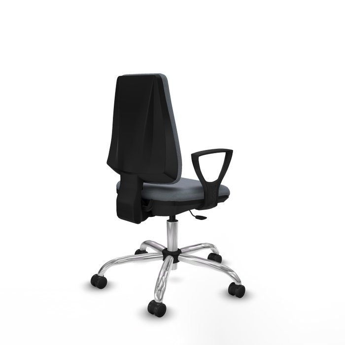 PIQUERAS Y CRESPO Silla de oficina Elche Gris con Brazos Fijos