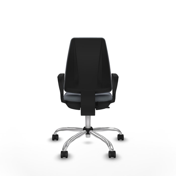 PIQUERAS Y CRESPO Silla de oficina Elche Gris con Brazos Fijos