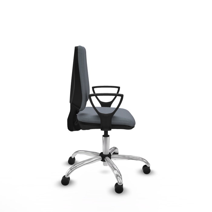 PIQUERAS Y CRESPO Silla de oficina Elche Gris con Brazos Fijos