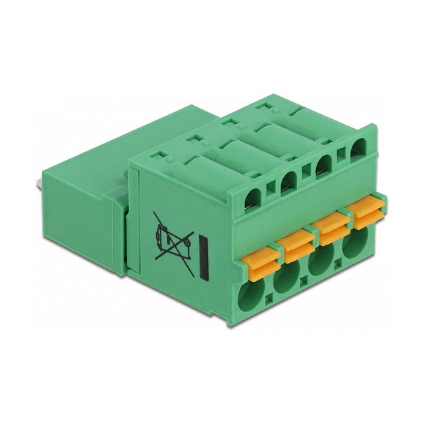 DeLOCK Bloque de terminales para PCB 4 pin 5,08 mm vertical