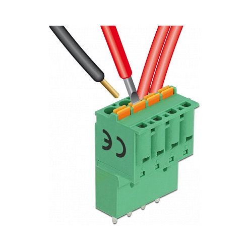DeLOCK Bloque de terminales para PCB 4 pin 5,08 mm vertical