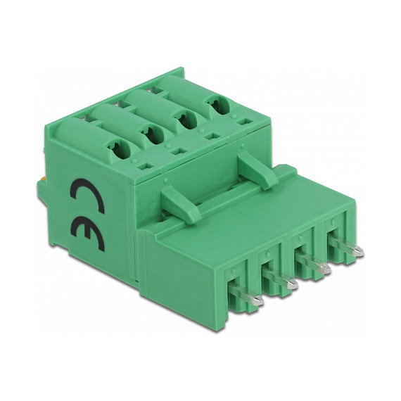 DeLOCK Bloque de terminales para PCB 4 pin 5,08 mm vertical