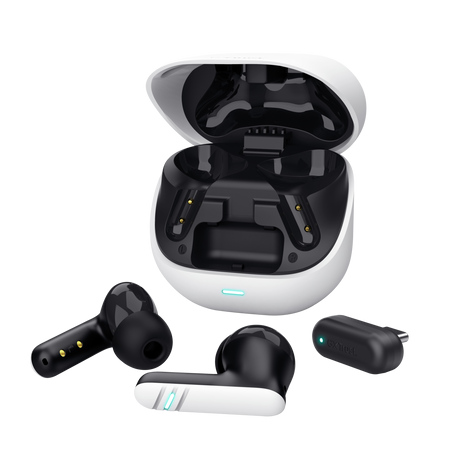 Trust GXT 409 Oxxie Auriculares Gaming Inalámbricos Blanco y Negro