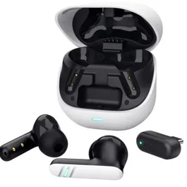 Trust Gaming GXT 409 Oxxie Auriculares Gaming Inalámbricos 2.4 GHz True Wireless Estéreo con Bluetooth, Cancelación Ruido ENC, 7h Batería, Blanco/Negro, PC, PS5, Switch, 25478