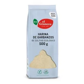 El Granero Harina de Garbanzos 500g Bio - Harina de Garbanzo Ecológica para Cocina Vegana y Sustituto de Huevo El Granero Harina de Garbanzos 500g Bio - Harina de Garbanzo Ecológica para Cocina Vegana y Sustituto de Huevo