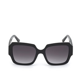 Guess Gafas GU7681 01B - Gafas de Sol de Mujer, Montura Square Negra, Cristal Ahumado Gradient, 54 mm, 19 mm puente, 140 mm patilla