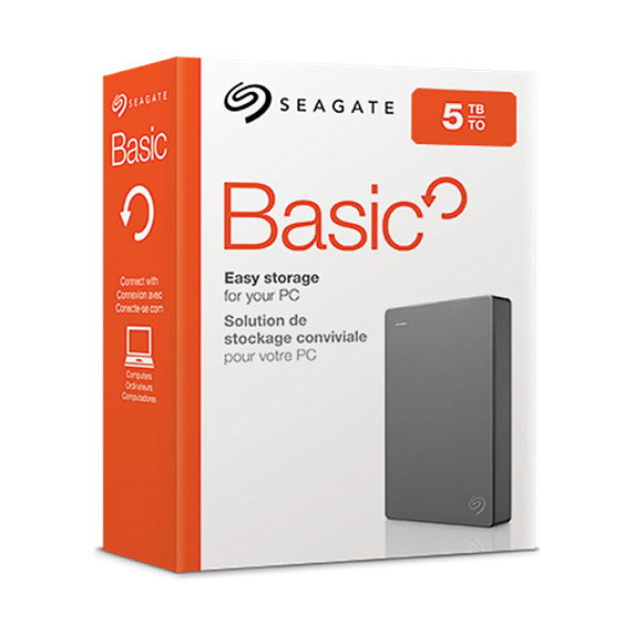 Seagate Basic Disco Duro Externo 5 TB Plata