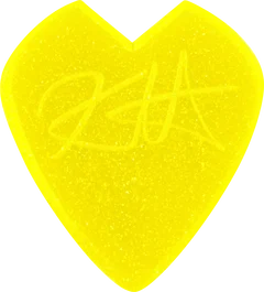 DUNLOP Púas Kirk Hammett Jazz III Yellow Glitter 1,38 mm (Pack de 24)